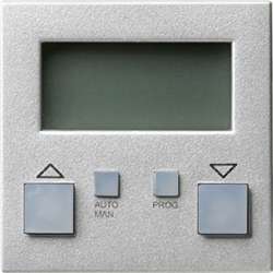 Gira S-55 Алюминий Накладка электронного устройства управления жалюзи с таймером арт. 084126