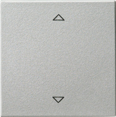 Gira S-55 Алюминий Накладка нажимного электронного жалюзийного выключателя с ДУ (радио) арт. 054526