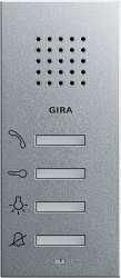 Gira S-55 Алюминий Внутренняя квартирная станция (аудио) наружного монтажа hand free арт. 125026