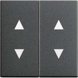 Gira S-55 Антрацит Клавиша 2-ая с двойными стрелками арт. 115028