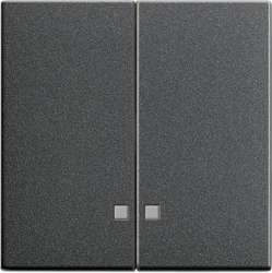 Gira S-55 Антрацит Клавиша 2-ая с линзами подсветки арт. 063128