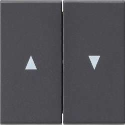 Gira S-55 Антрацит Клавиша 2-ая жалюзийная арт. 029428