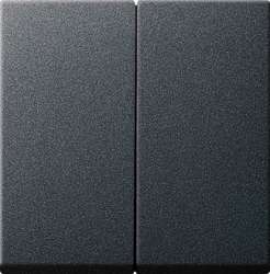 Gira S-55 Антрацит Клавиши двойные с компл.уплотнителей IP44 для клавишных и кнопочных выключателей арт. 026628