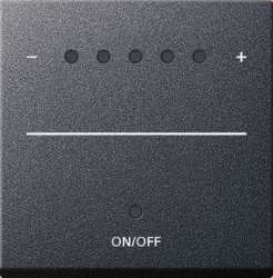 Gira S-55 Антрацит Накладка светорегулятора сенсорного с индикацией арт. 226028