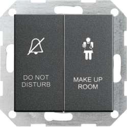 Gira S-55 Антрацит Выключатель 2-клавишный для отелей, в сборе арт. 110428