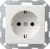 Gira S-55 Бел Розетка с/з без захватов арт. 046627