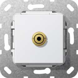 Gira S-55 Бел глянц Накладка minijack 3,5mm арт. 564803