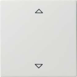 Gira S-55 Бел глянц Накладка нажимного электронного жалюзийного выключателя с ДУ (радио) арт. 054503