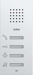 Gira S-55 Бел глянц Внутренняя квартирная станция (аудио) наружного монтажа hand free арт. 125003