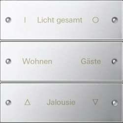 Gira S-55 Хром Комплект клавиш, 3 шт. ГРАВИРОВКА арт. 2133610