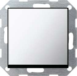 Gira S-55 Хром Выключатель 1- клавишный с самовозвратом арт. 0126605