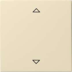 Gira S-55 Крем глянц Накладка нажимного электронного жалюзийного выключателя с ДУ (радио) арт. 054501