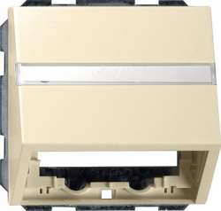 Gira S-55 Крем глянц Накладка с опорной пласт для розеток средств связи, с шильдиком арт. 087001