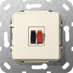 Gira S-55 Крем глянц Разъем динамиков 1 местный арт. 569201