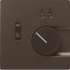 Gira S-Classic Коричневый мет Терморегулятор с размыкающим контактом, выключателем,контрольн лампой арт. 392602