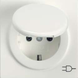 Gira S-Color Белый Розетка с/з с крышкой арт. 045440