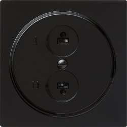 Gira S-Color Черный Аудиорозетка 2-ая арт. 040247