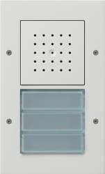 Gira TX-44 Бел Вызывная станция (аудио) наружного монтажа, на 3 абонента, белая подсветка арт. 126766