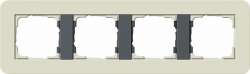 Gira серия E3 Песочный/антрацит Рамка 4-ая арт. 0214427
