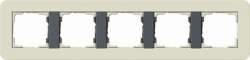 Gira серия E3 Песочный/антрацит Рамка 5-ая арт. 0215427