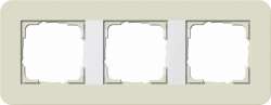 Gira серия E3 Песочный/белый глянцевый Рамка 3-ая арт. 0213417