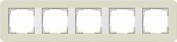 Gira серия E3 Песочный/белый глянцевый Рамка 5-ая арт. 0215417
