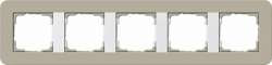 Gira серия E3 Серо-беевый/белый глянцевый Рамка 5-ая арт. 0215418