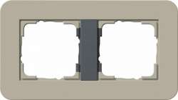 Gira серия E3 Серо-беж./антрацит Рамка 2-ая арт. 0212428