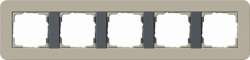 Gira серия E3 Серо-бежевый/антрацит Рамка 5-ая арт. 0215428