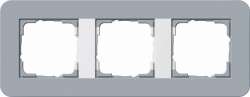 Gira серия E3 Серо-голубой/белый глянцевый Рамка 3-ая арт. 0213414