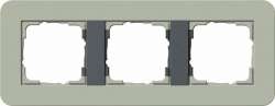 Gira серия E3 Серо-зеленый/антрацит Рамка 3-ая арт. 0213425