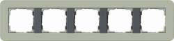 Gira серия E3 Серо-зеленый/антрацит Рамка 5-ая арт. 0215425