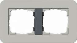 Gira серия E3 Серый/антрацит Рамка 2-ая арт. 0212422