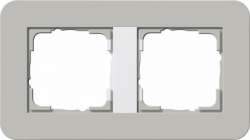 Gira серия E3 Серый/белый глянцевый Рамка 2-ая арт. 0212412