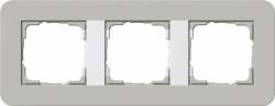 Gira серия E3 Серый/белый глянцевый Рамка 3-ая арт. 0213412