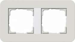 Gira серия E3 Светло-серый/белый глянцевый Рамка 2-ая арт. 0212411