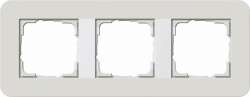 Gira серия E3 Светло-серый/белый глянцевый Рамка 3-ая арт. 0213411