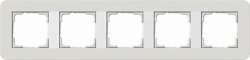 Gira серия E3 Светло-серый/белый глянцевый Рамка 5-ая арт. 0215411
