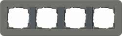 Gira серия E3 Темно-серый/антрацит Рамка 4-ая арт. 0214423