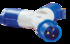 IEK Адаптер двухлучевой TS1012 2Р+РЕ 16А 250В IP44 арт. PAS21-016-3