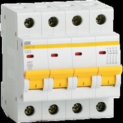 IEK Автоматический выключатель ВА47-29 4Р 40А 4,5кА х-ка D арт. MVA20-4-040-D