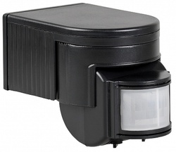 IEK Датчик движения ДД 012 черный, макс. нагрузка 1100Вт, угол обзора 180град., дальность 12м, IP44 арт. LDD10-012-1100-002