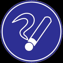 IEK Этикетка самокл. : Ф180мм Курить здесь арт. YPC40-KURIT-1-010