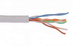 IEK ITK Кабель связи витая пара U/UTP, кат.6 4х2х23AWG solid, PVC, 305м, серый арт. LC1-C604-111
