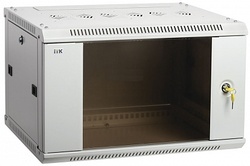 IEK ITK Шкаф LINEA W 12U 600x600 мм дверь стекло, RAL7035 арт. LWR3-12U66-GF