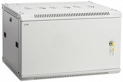 IEK ITK Шкаф LINEA W 6U 600x450 мм дверь металл, RAL7035 арт. LWR3-06U64-MF
