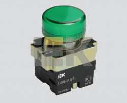 IEK Индикатор LAY5-BU63 зеленого цвета d22мм арт. BLS50-BU-K06