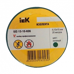 IEK Изолента ПВХ 15мм 20м зеленая арт. UIZ-13-10-K06