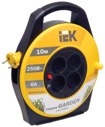 IEK Катушка УК10 с т/з 4 места 2Р/10м 2х0,75 мм2 "Garden" арт. WKP23-06-04-10