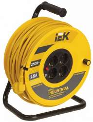 IEK Катушка УК40 с т/з 4 места 2Р+PЕ/40м 3х1,5 мм2 "Industrial" арт. WKP15-16-04-40